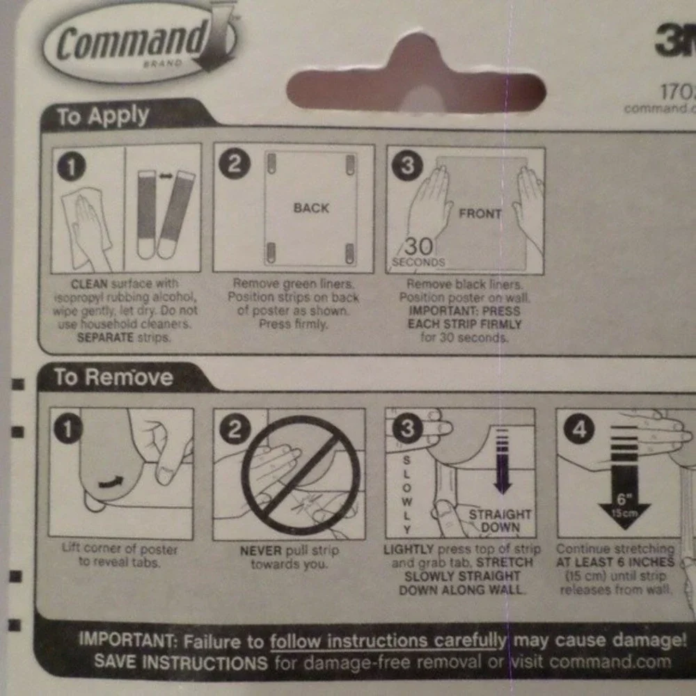 Command Small Poster Strips 2 Sets